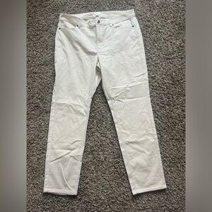 NWT J Jill JJill Jeans Size 14 Oatmeal Off White Velvet Velour Pants Soft‎